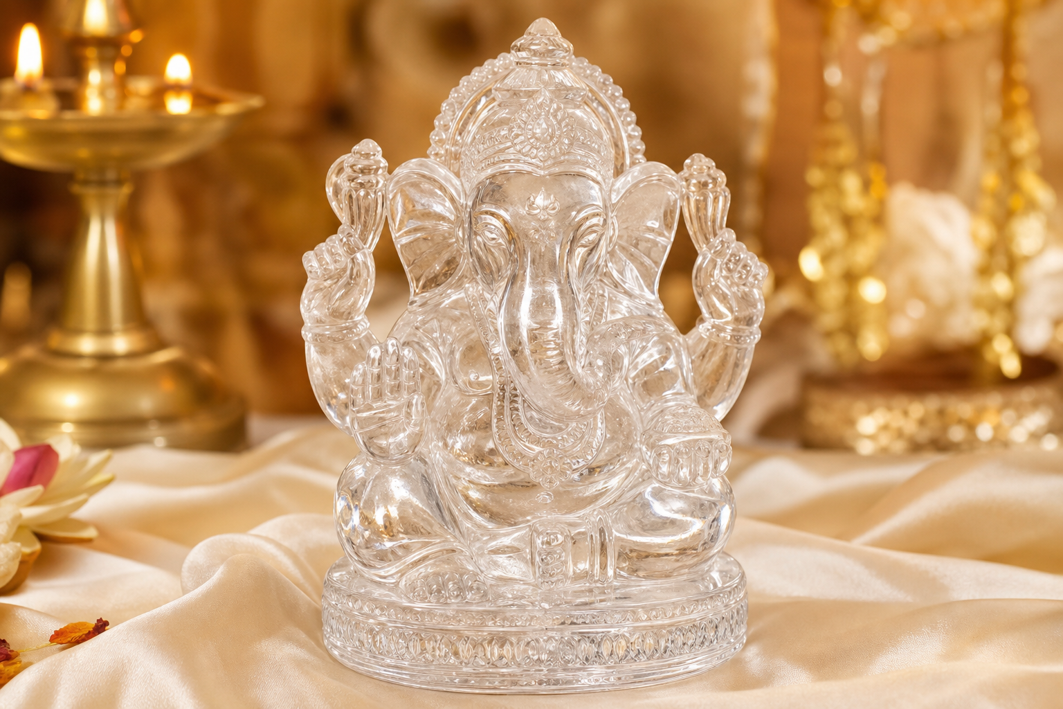 Sphatik Ganesh Idol