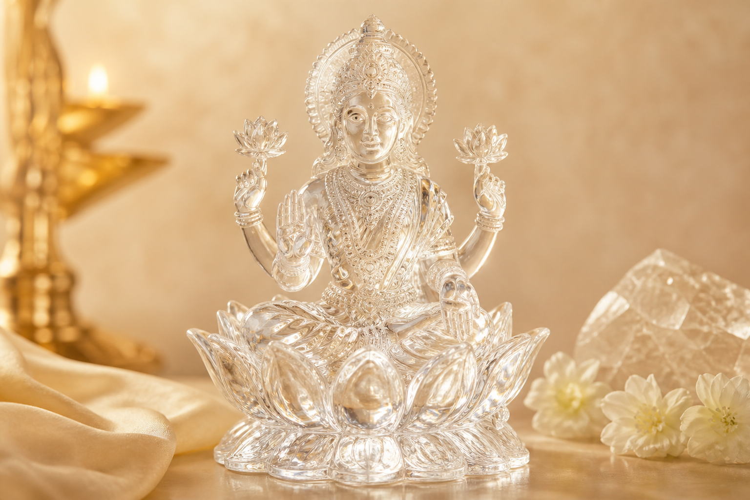 Sphatik Lakshmi Idol
